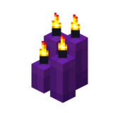 Четыре фиолетовые свечи (горящие).png